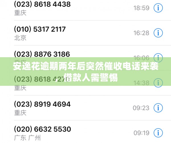 安逸花逾期两年后突然催收电话来袭，借款人需警惕