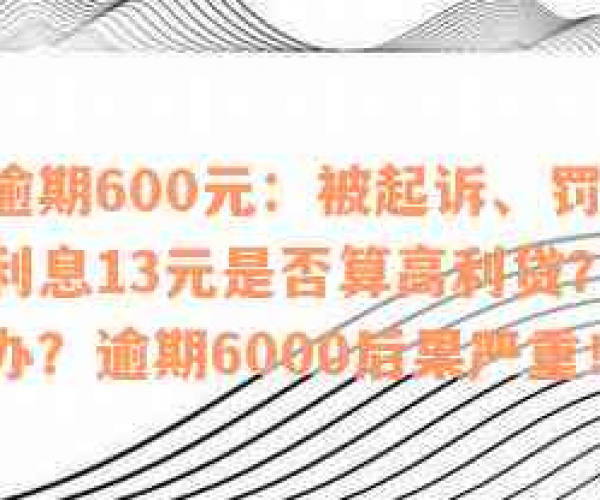 安逸花逾期600元起诉传言真假？罚息计算及还款问题解析