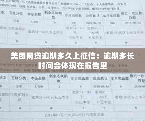 美团网贷逾期多久上征信：逾期多长时间会体现在报告里