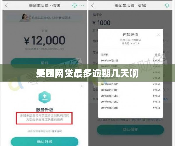 美团网贷最多逾期几天啊