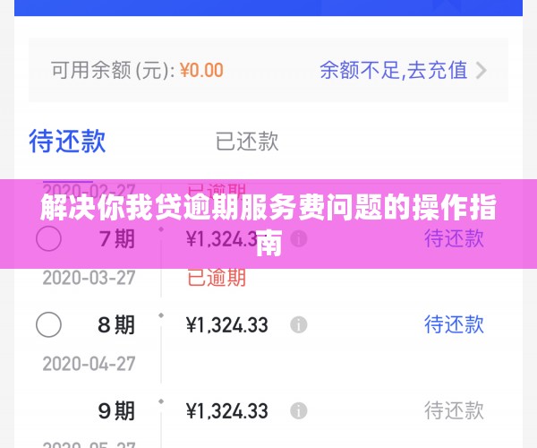 解决你我贷逾期服务费问题的操作指南