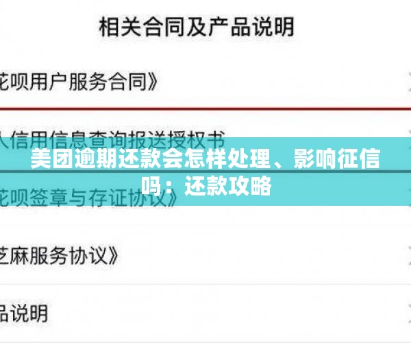 美团逾期还款会怎样处理、影响征信吗：还款攻略