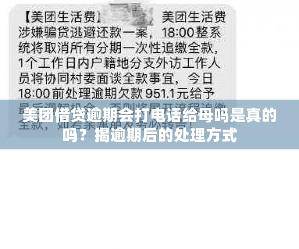 美团借贷逾期会打电话给母吗是真的吗？揭逾期后的处理方式