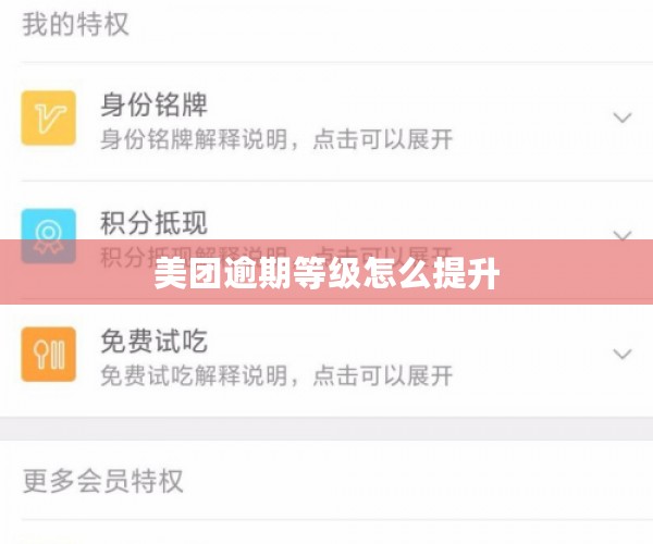美团逾期等级怎么提升