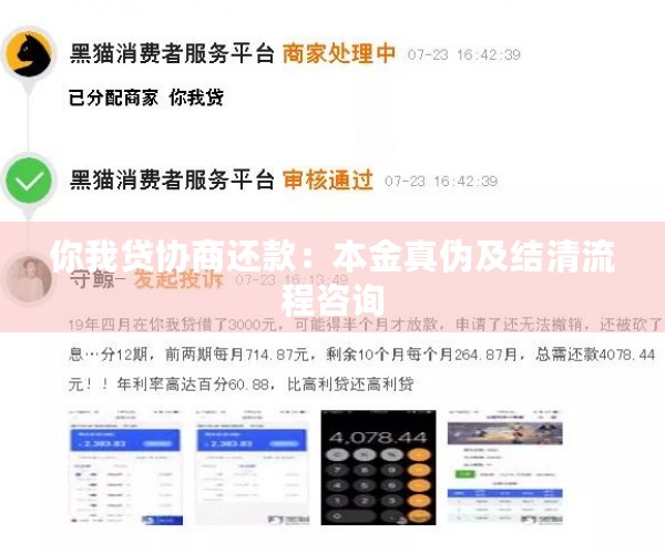 你我贷协商还款：本金真伪及结清流程咨询