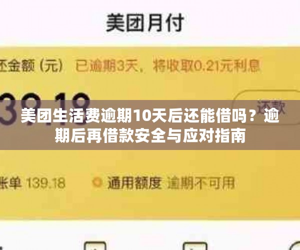 美团生活费逾期10天后还能借吗？逾期后再借款安全与应对指南