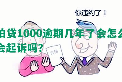 拍拍贷1000逾期几年了会怎么样，会起诉吗？