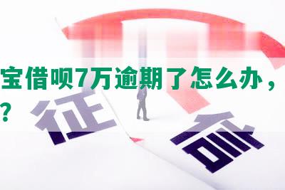 支付宝借呗7万逾期了怎么办，会起诉吗？