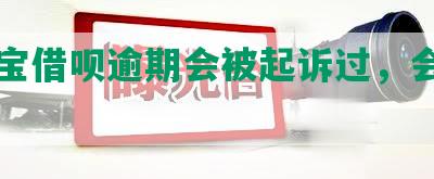 支付宝借呗逾期会被起诉过，会坐牢吗？