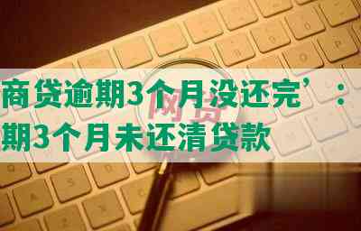 ‘网商贷逾期3个月没还完’：借款人逾期3个月未还清贷款