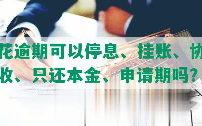 有钱花逾期可以停息、挂账、协商停止催收、只还本金、申请期吗？