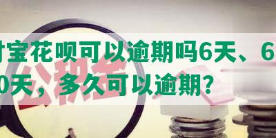 支付宝花呗可以逾期吗6天、6个月、60天，多久可以逾期？