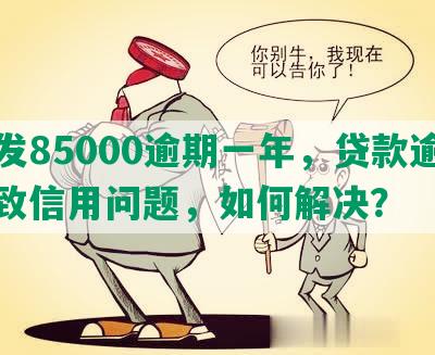 浦发85000逾期一年，贷款逾期导致信用问题，如何解决？