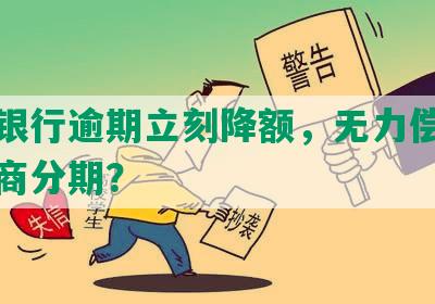 浦发银行逾期立刻降额，无力偿还如何协商分期？