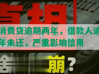 北银消费贷逾期两年，借款人逾期长达两年未还，严重影响信用