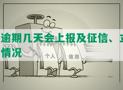 民生逾期几天会上报及征信、立案、起诉情况