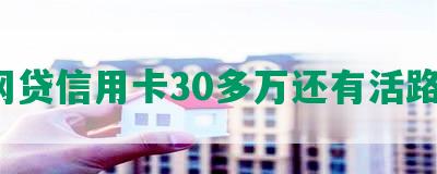 欠网贷信用卡30多万还有活路吗？