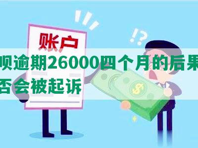 借呗逾期26000四个月的后果及是否会被起诉