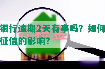 浦发银行逾期2天有事吗？如何还款及对征信的影响？