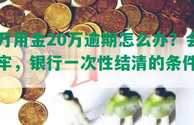 浦发万用金20万逾期怎么办？会不会坐牢，银行一次性结清的条件是什么？