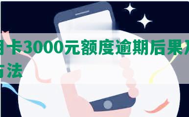 信用卡3000元额度逾期后果及解决方法