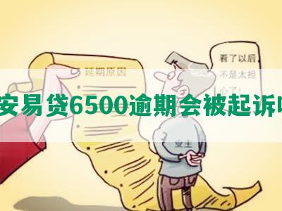 平安易贷6500逾期会被起诉吗？