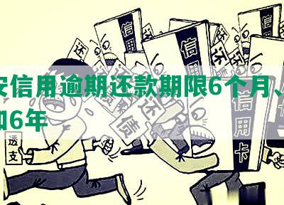 平安信用逾期还款期限6个月、60天和6年