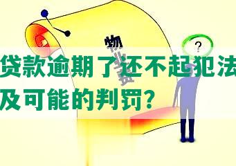 信用卡贷款逾期了还不起犯法吗，如何处理及可能的判罚？