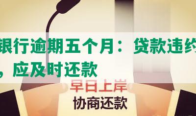 工商银行逾期五个月：贷款违约导致逾期，应及时还款