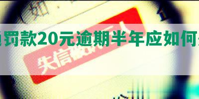 交通罚款20元逾期半年应如何处理？