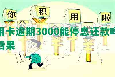 信用卡逾期3000能停息还款吗及其后果