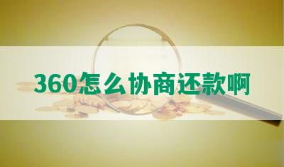 360怎么协商还款啊