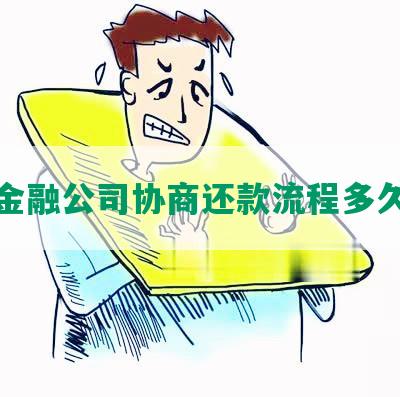 金融公司协商还款流程多久