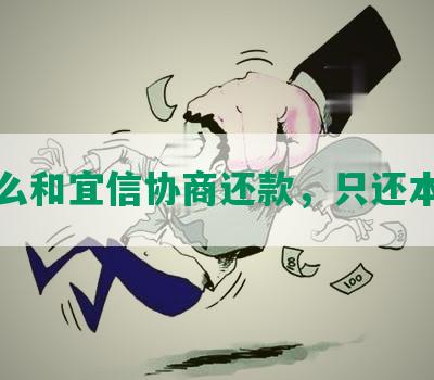 怎么和宜信协商还款，只还本金