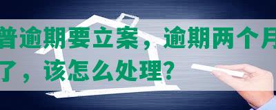 平安普逾期要立案，逾期两个月人员到家了，该怎么处理？