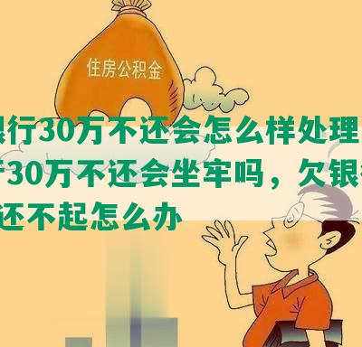 欠银行30万不还会怎么样处理，欠银行30万不还会坐牢吗，欠银行30万还不起怎么办