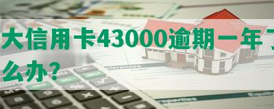 光大信用卡43000逾期一年了，怎么办？