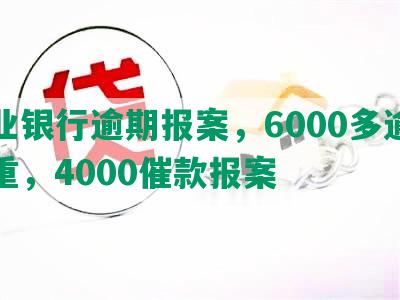 兴业银行逾期报案，6000多逾期严重，4000催款报案