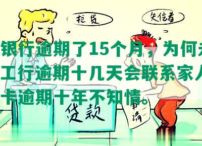 工商银行逾期了15个月，为何未催款？工行逾期十几天会联系家人吗？工行卡逾期十年不知情。