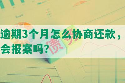 招商逾期3个月怎么协商还款，不肯协商会报案吗？