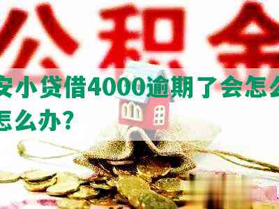 众安小贷借4000逾期了会怎么样，怎么办？