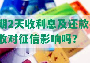 发卡逾期2天收利息及还款手续费，电话催收对征信影响吗？