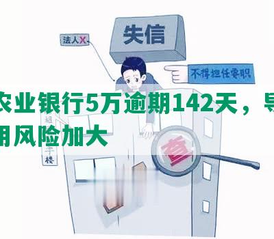 欠农业银行5万逾期142天，导致信用风险加大