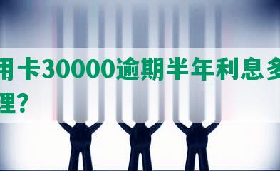 信用卡30000逾期半年利息多少合理？