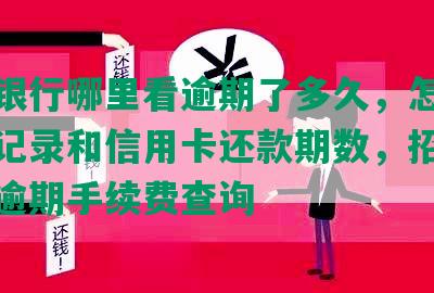 招商银行哪里看逾期了多久，怎么查逾期记录和信用卡还款期数，招商信用卡逾期手续费查询