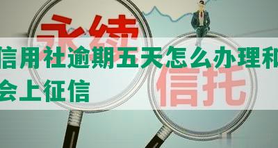 农村信用社逾期五天怎么办理和贷款会不会上征信