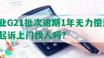 兴业G21批次逾期1年无力偿还，会起诉上门找人吗？