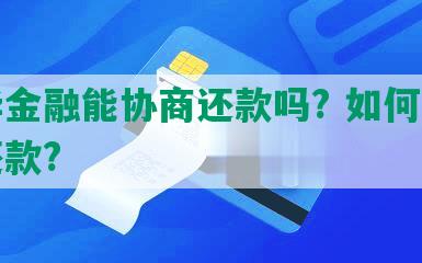 泛华金融能协商还款吗? 如何申请期还款?