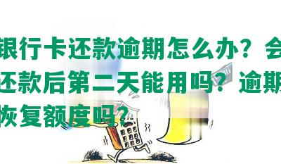 中信银行卡还款逾期怎么办？会怎么样？还款后第二天能用吗？逾期还清后能恢复额度吗？