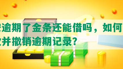 平安逾期了金条还能借吗，如何安全还款并撤销逾期记录？